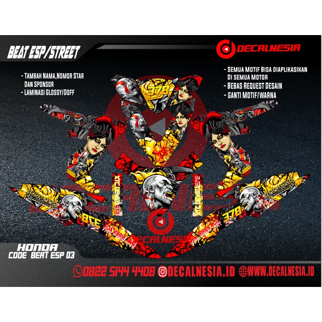 stiker beat esp/stiker beat street/decal beat street/decal beat esp/stiker beat full body/decal beat