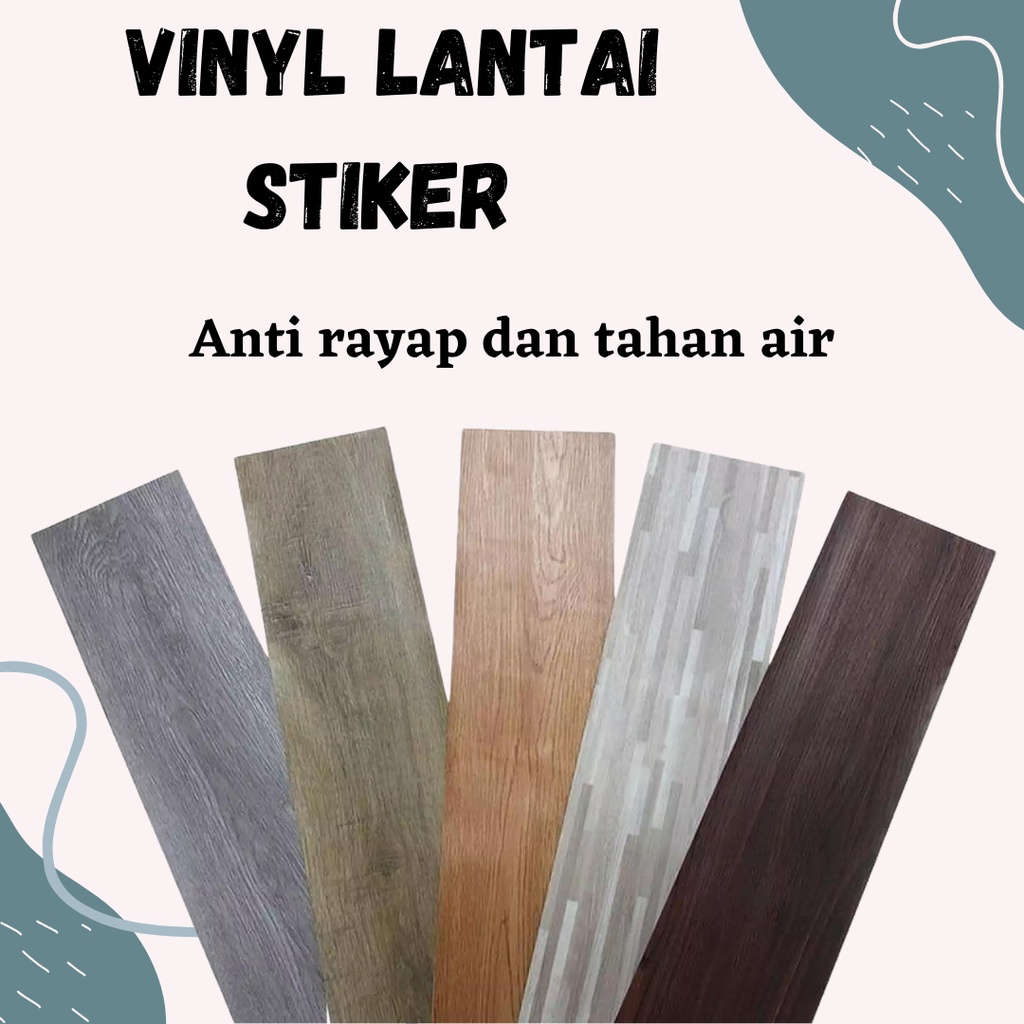 TERLARIS!! Vinyl Lantai Stiker Vynil 15cm x 91cm Dengan Lem High Quality