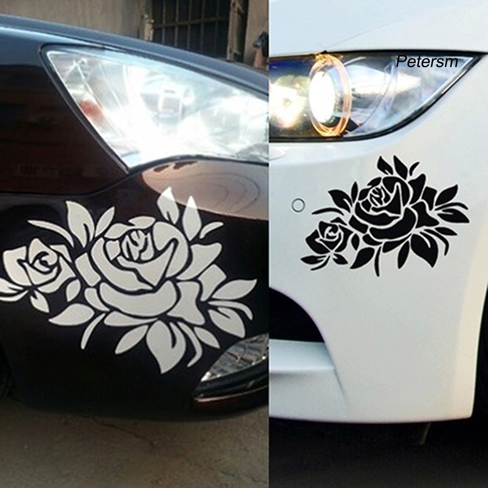 Yex Stiker Motif Bunga Mawar Anti Gores Removable Untuk Bodykaca Mobil