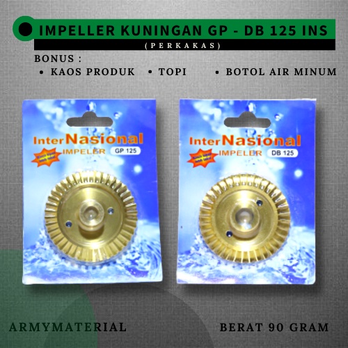 Kipas Impeller Kuningan InterNasional GP 125 dan DB 125 Original / Kipas Pompa Air / Sanyo / Impelle