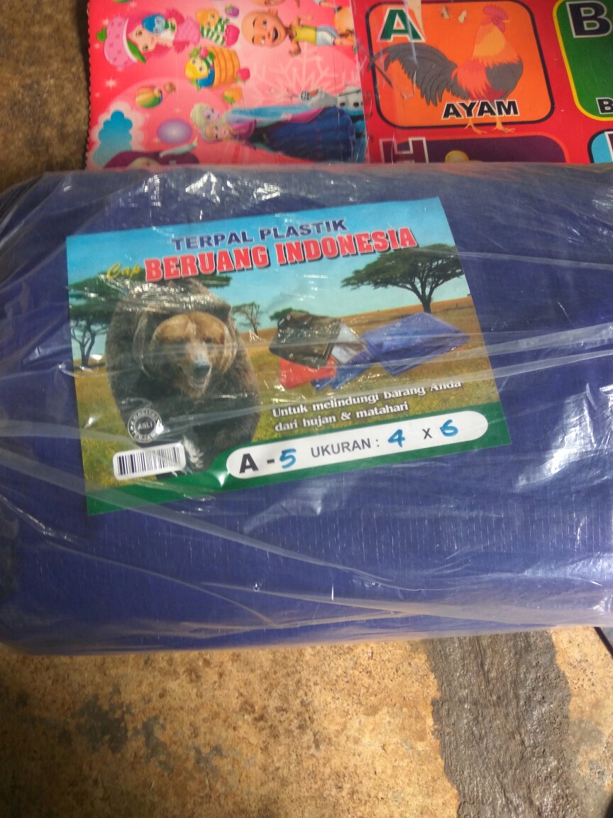 Terpal Plastik A5 Ukuran 4x6 M.