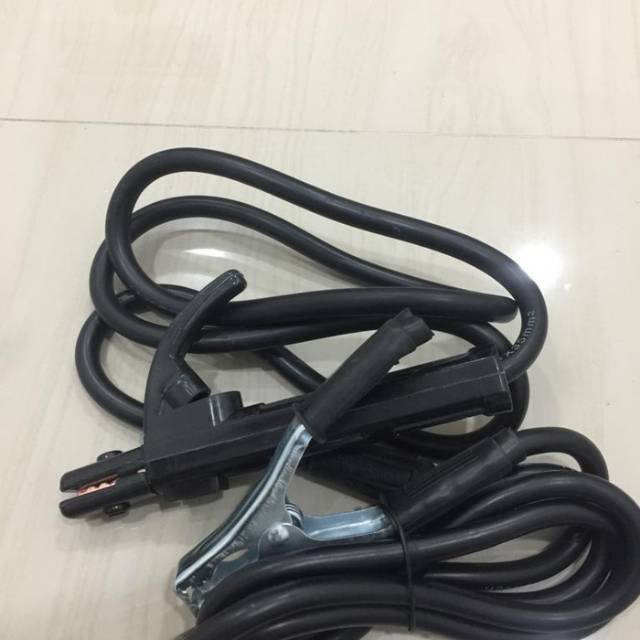 Termurah - KABEL LAS DAN STANG LAS SET 5M Paket Set Kabel Tang Las Set tang masa Set Masa Kabel Welding Cable set 5 METER- perlegkapan las - perlengkapan bengkel las