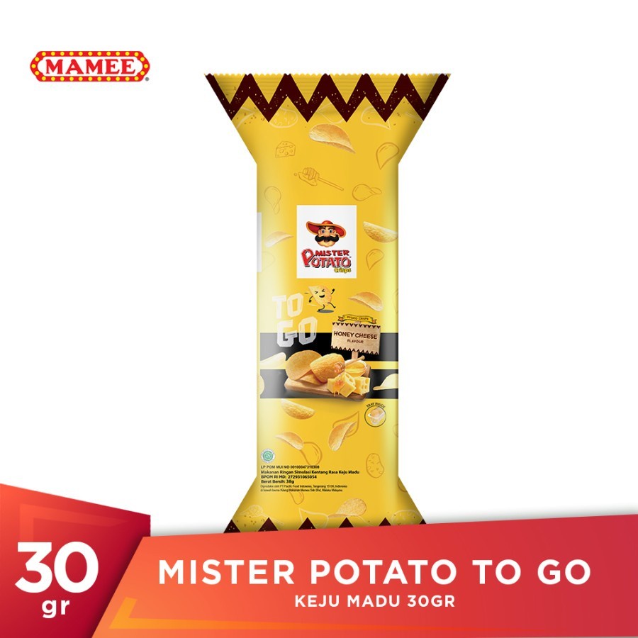 

Mister Potato Crisps TO GO Keju Madu 30gr