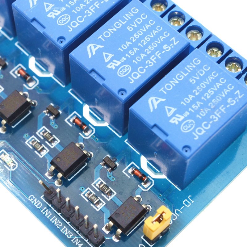 RELAY 5V 4 CHANNEL OUTPUT 250VAC 30VDC 10A WITH OPTOCUPLER MODUL