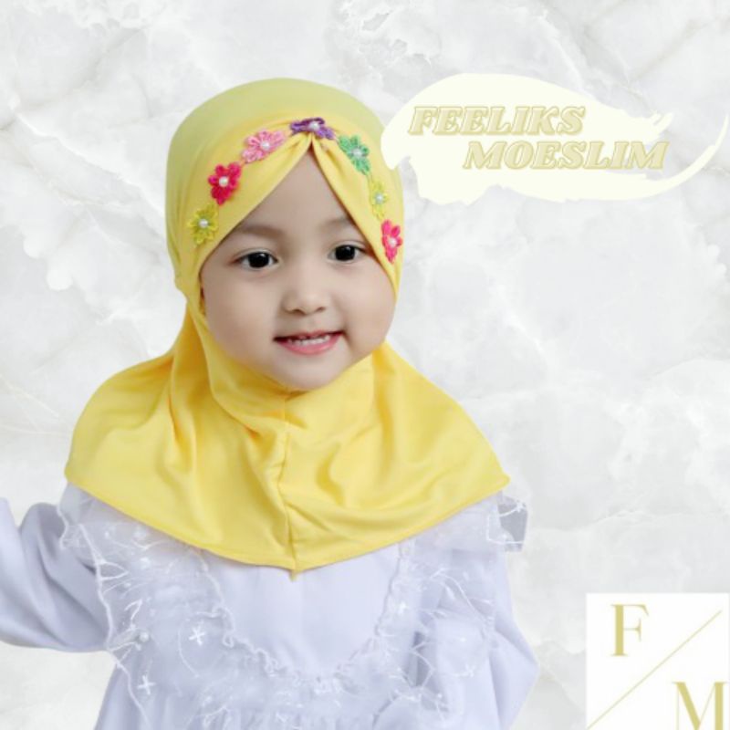 Hijab Anak Motif Jasmine / Hijab nyaman lucu murah kualitas PREMIUM