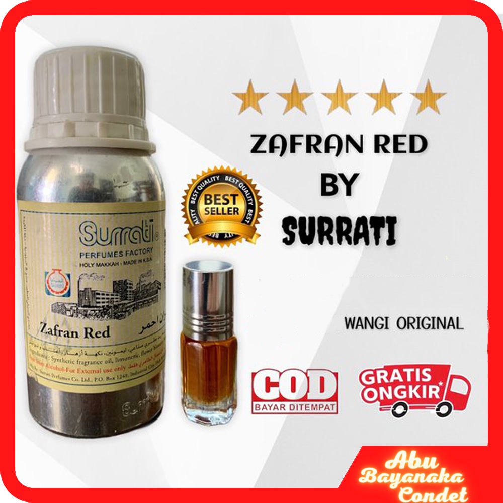 Parfum ZAFRAN RED 100gr | Parfum Surrati |  Bibit Minyak Wangi non alkohol 100%