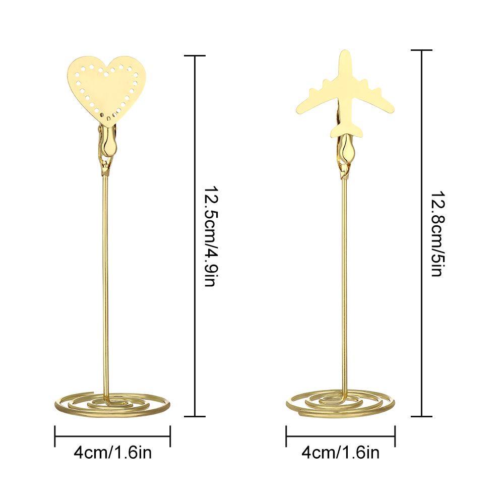 Klip Stand Holder Foto / Catatan Bentuk Bunga Bahan Metal