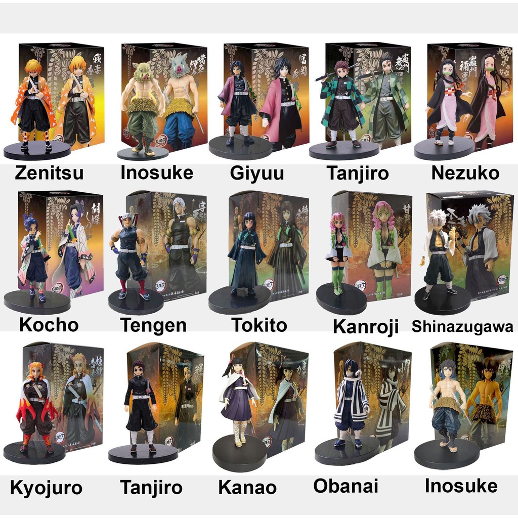 Action Figure Demon Slayer Kimetsu no Yaiba Nezuko Tanjiro Tokito Tengen Obanai Inosuke Kanao Zenits