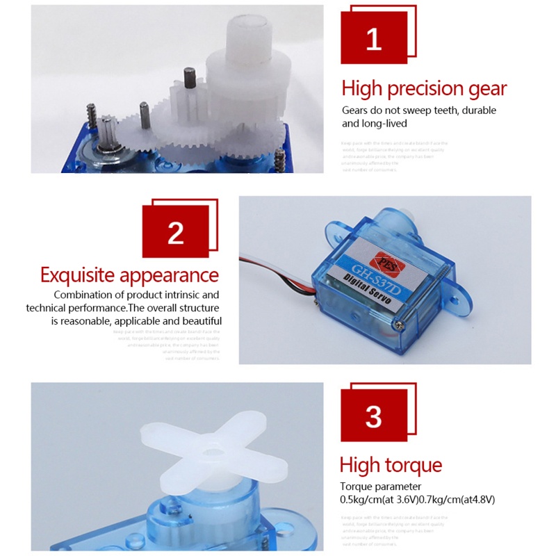 Btsg Mini Micro Servo Motor Untuk Mobil Perahu RC Pesawat Helikopter Controls Project