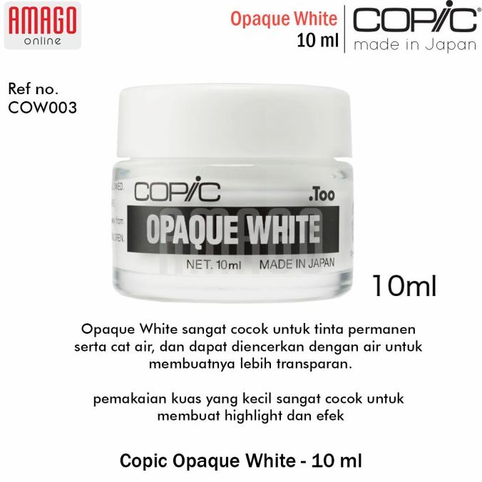 

Ink | Copic Opaque White Ink - Tinta Copic Putih Susu - 10 Ml - Cow003