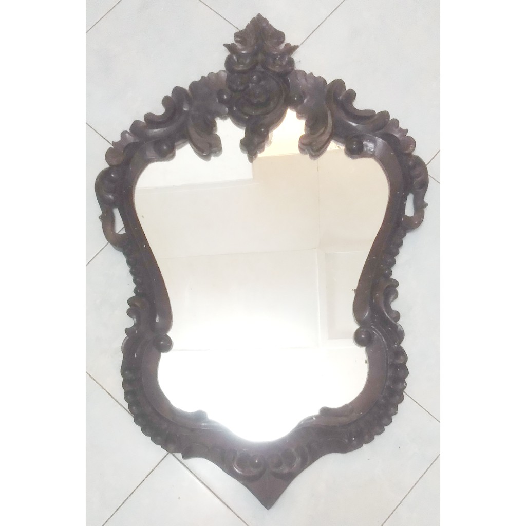 Cermin Kayu Antik Vintage