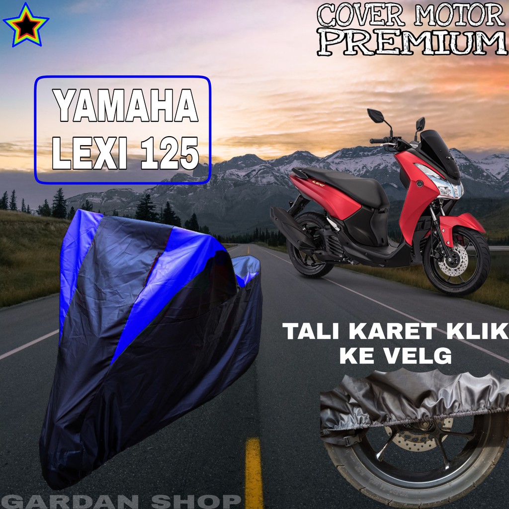 Sarung Motor YAMAHA LEXI 125 Hitam BIRU Body Cover Yamaha PREMIUM