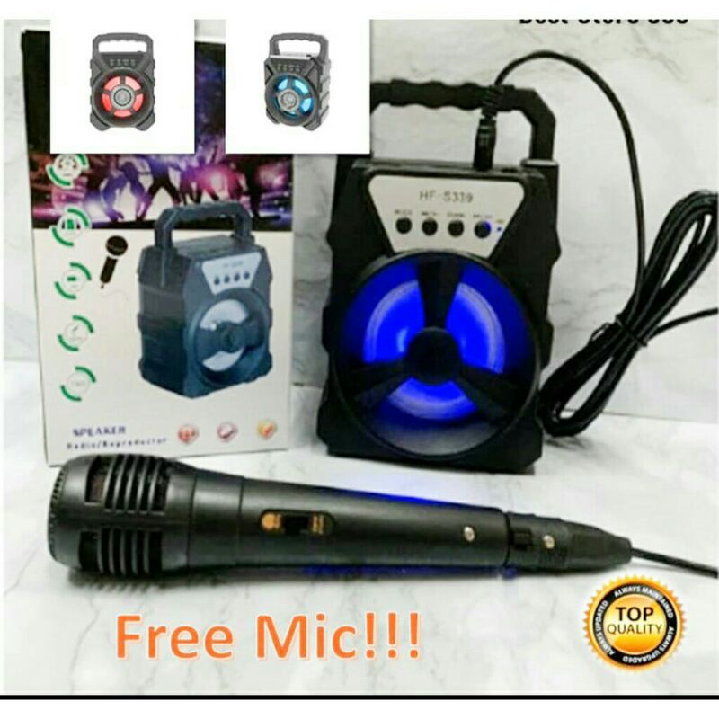 terlaris bayar di tempat-Speaker Bluetooth S339 S336 plus mic karaoke HF-S339 HF-S336