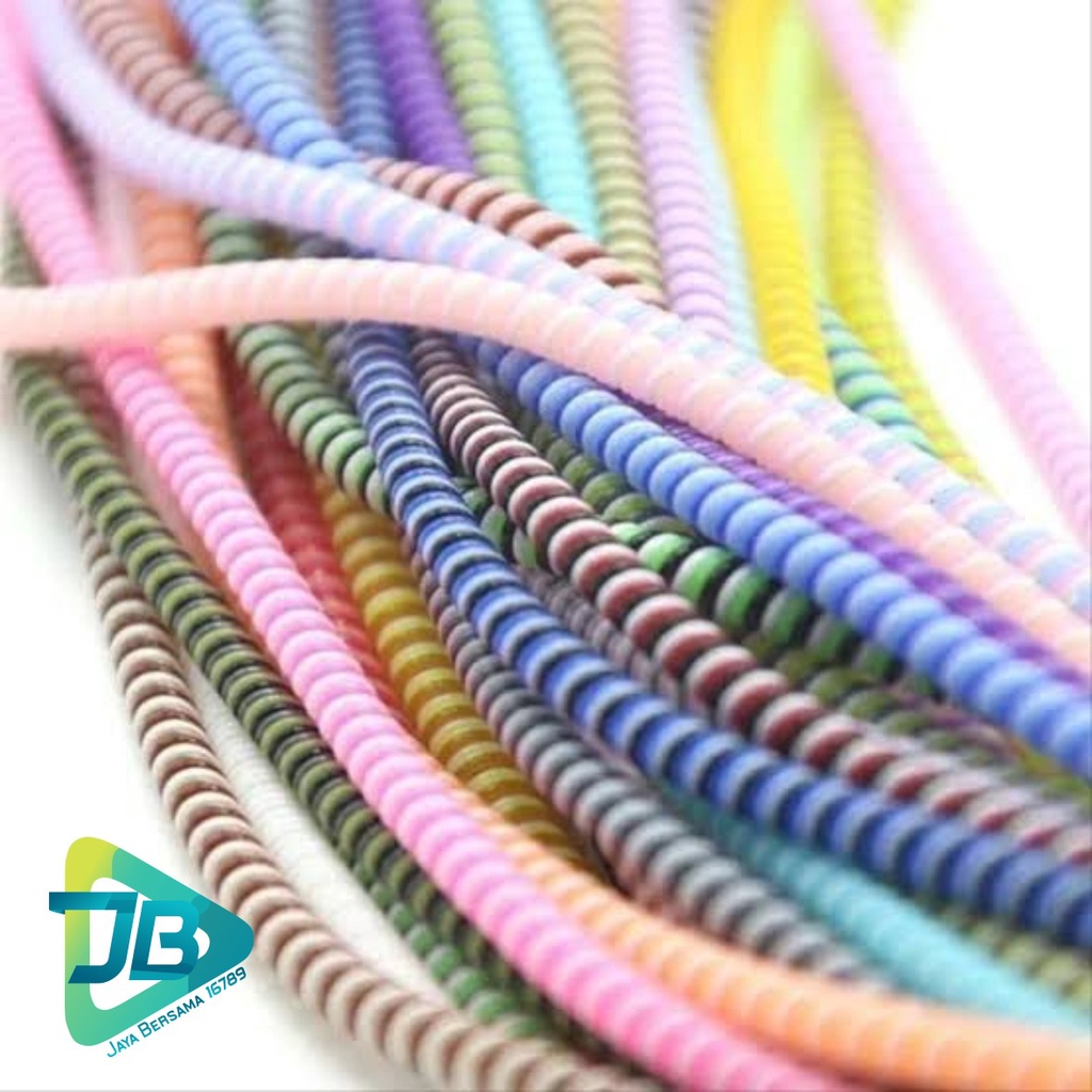 PELINDUNG KABEL 2 WARNA warni lilitan Charger spiral data cable  / CORD PROTECTOR SPIRAL 2 TONE bahan bagus JB5134