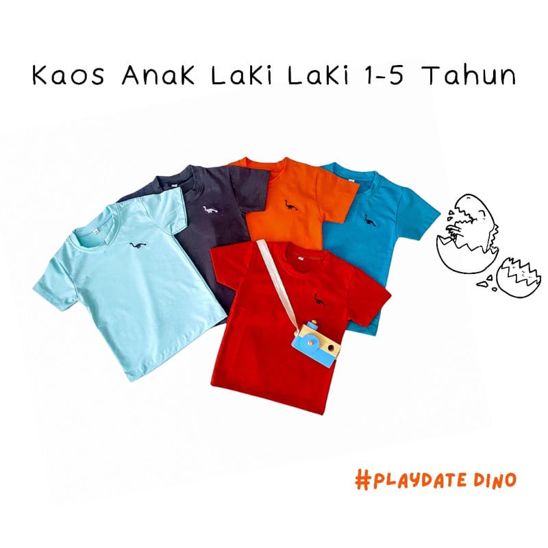 Playdate Kaos Anak Laki Laki Cowok Balita Kids Kaos Polo Anak T-shirt Anak Laki Laki Kaos Oblong Anak Cowok 1 5 Tahun