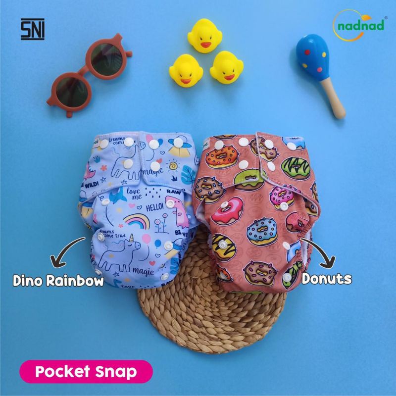 Promo Clodi Nadnad Snap  Pocket 3 sd 15 Kg , Clodi Bayi