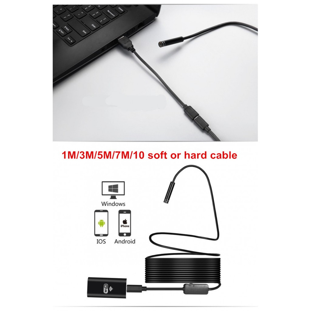 Wifi Endoscope Camera Android 720P Iphone Borescope Waterproof Camera Endoscopic 3M/5M-6