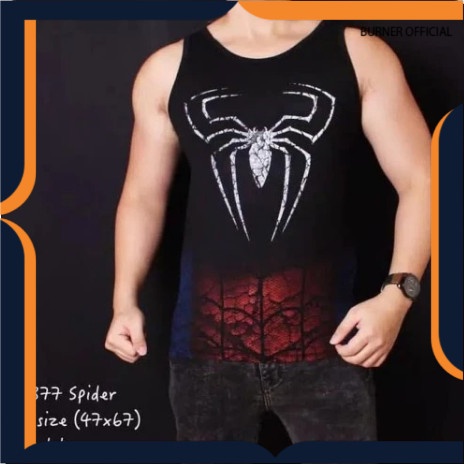 Singlet Gym SPIDERMAN RETAK Kaos olahraga lengan pendek fitnes training bull gym running baju olahra