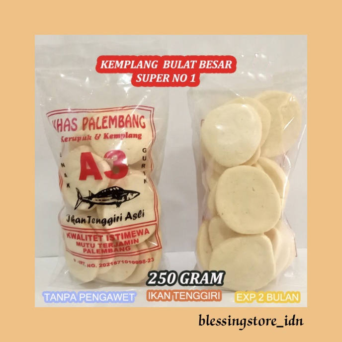 

KEMPLANG IKAN TENGGIRI SUPER BULAT BESAR KERUPUK SUPER BULAT BESAR 500GR