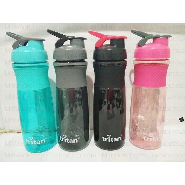 Botol Minum Shaker Tritan 1 Liter - Botol Minum B06 - Biru
