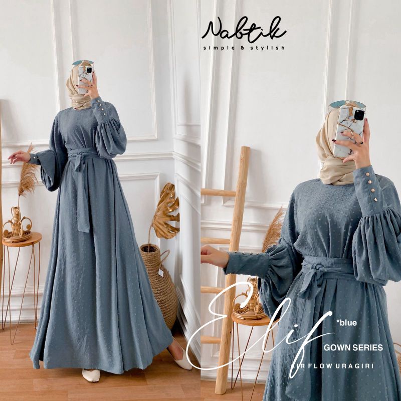Elife gown series ori by Nabtik Ld 110cm bahan air flow uragiri