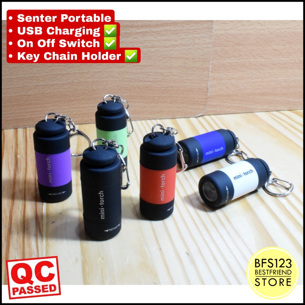 Senter Portable USB Charging Cahaya Terang Outdoor Traveling