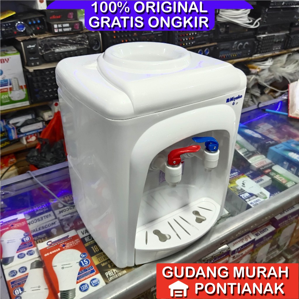 Dispenser Miyako Tempat Galon air WD 185 H 2 kran keran panas / hot dan normal / fresh