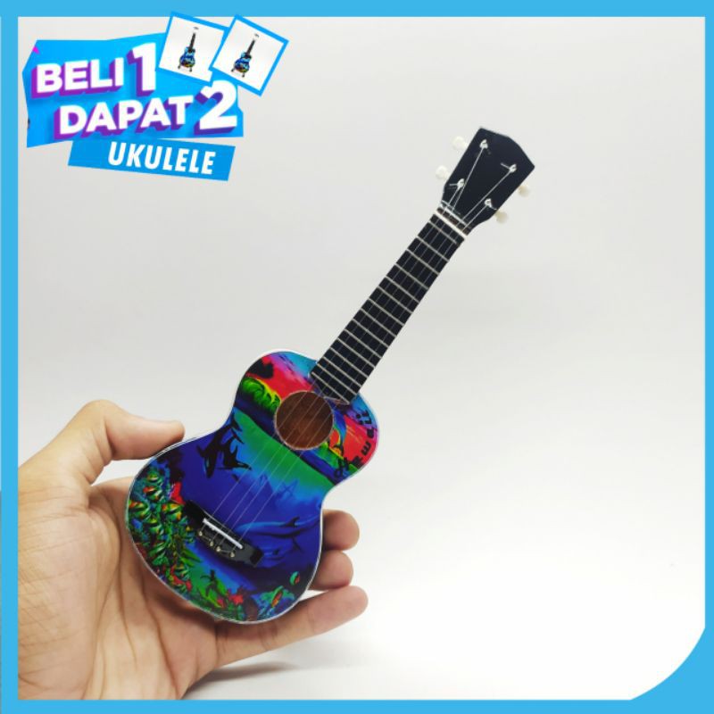 Pajangan Ukulele Miniatur Gitar Ukulele Hiasan Rak Dindin Ukulele Beli 1 Dapat 2 Indonesia