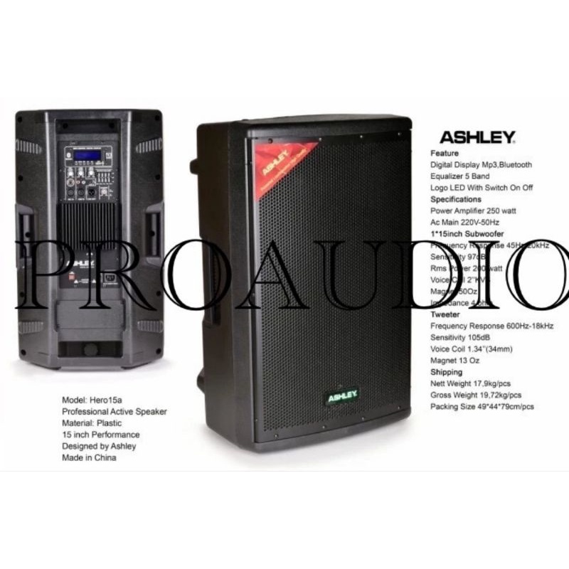 Speaker Aktif Ashley Hero 15 PRO/15A Original 15 Inch Active 15Pro