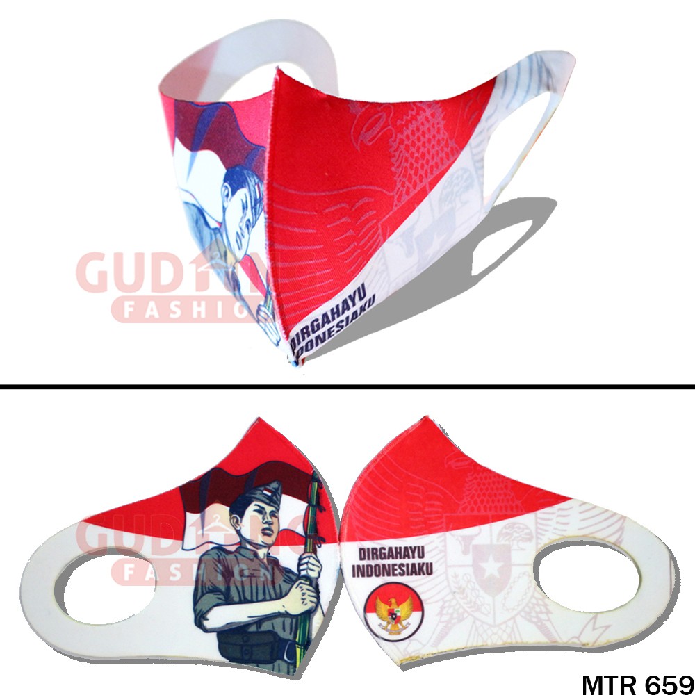 Masker Kain Scuba Garuda Indonesia Merah Putih - MTR 659