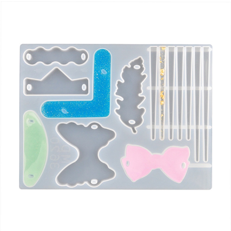 Siy Set Cetakan Resin Epoksi DIY Bahan Silikon Untuk Wanita