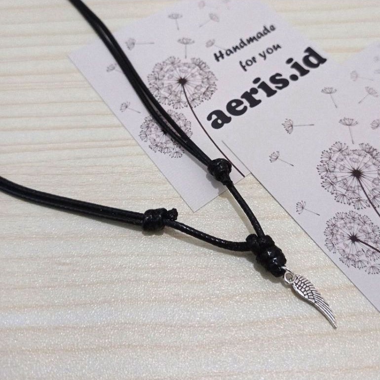 Kalung Tali Charm Silver