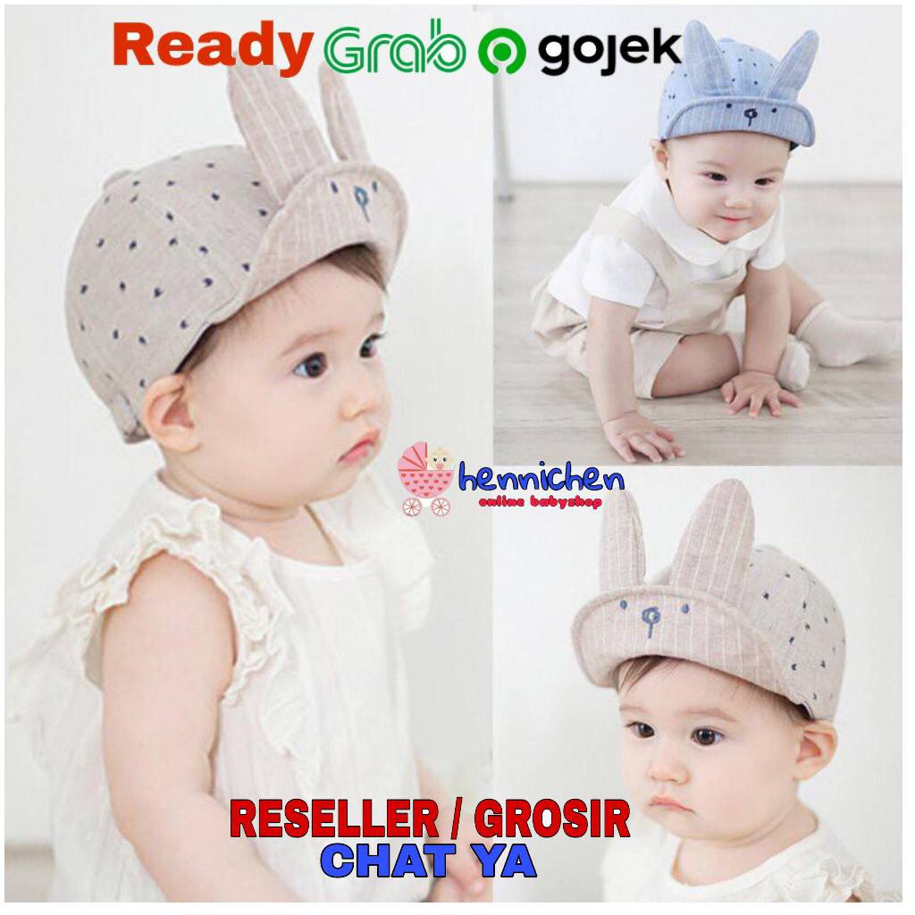 IMPORT Topi Anak Fashion Karakter Lucu Kelinci 3D  6- 12 bulan