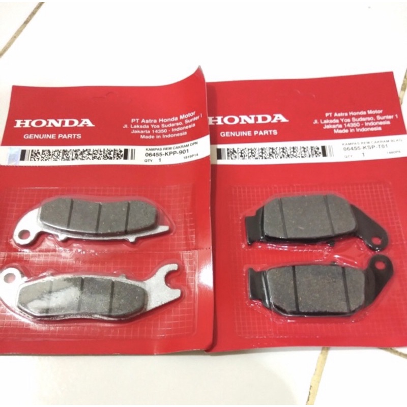 PAKET DISPAD REM DEPAN BELAKANG HONDA TIGER / MEGAPRO NEW / CB 150 KPP ORIGINAL