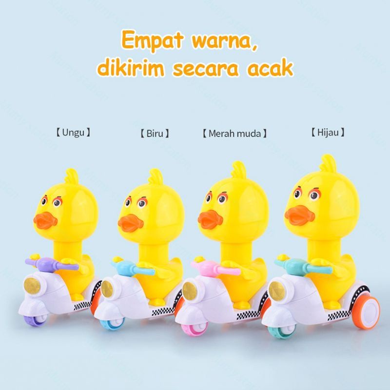 Mainan Anak Bayi Tekan Mainan Bentuk Bebek Sepeda Motor Vespa Bisa Untuk Hadiah Anak