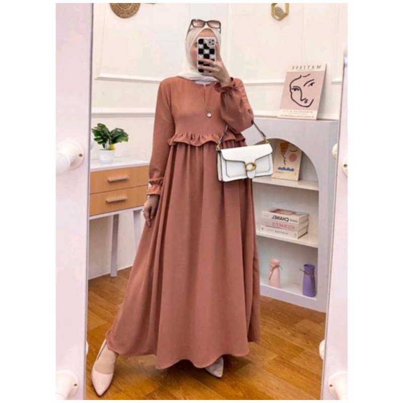 GAMIS CRINGKLE AIRFLOW BUSUI / BAJU MUSLIM GAMIS KONDANGAN