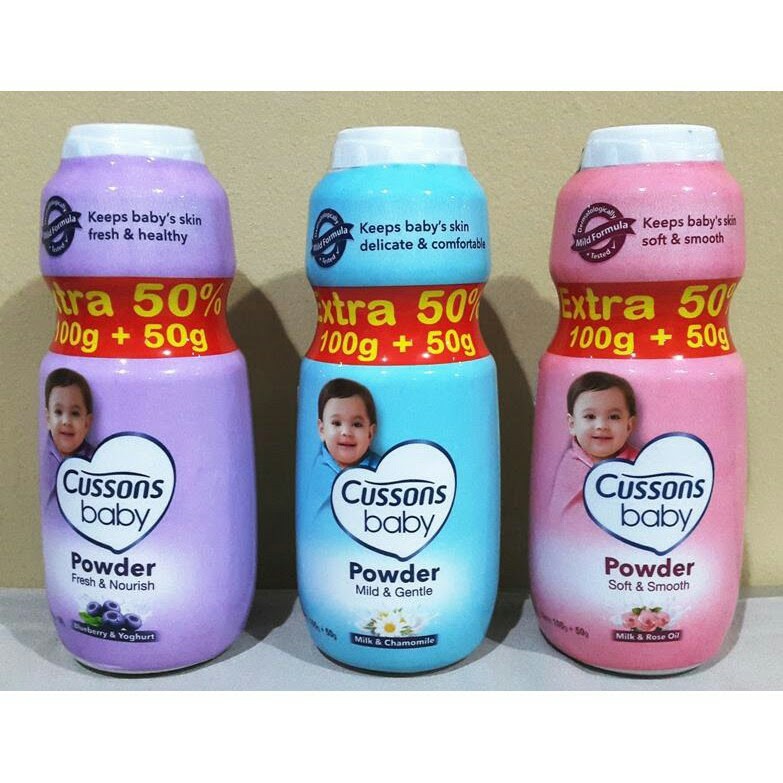 Cussons baby powder fresh & nourish 75 gram extra 25% bedak bayi
