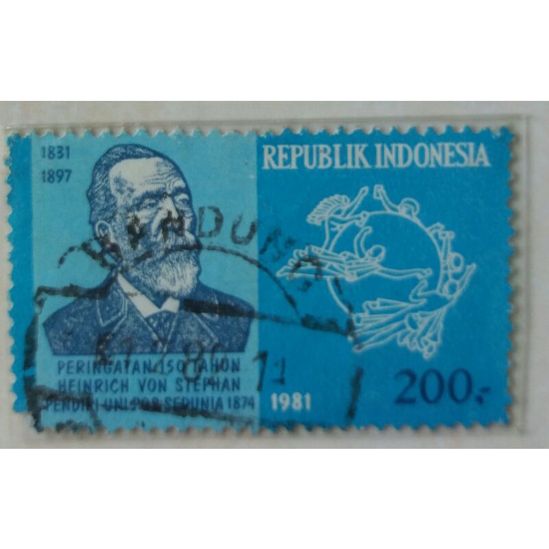 

Perangko 150 Tahun Lahirnya Mr Heinrich von Stephan Pendiri UPU (1981) Used