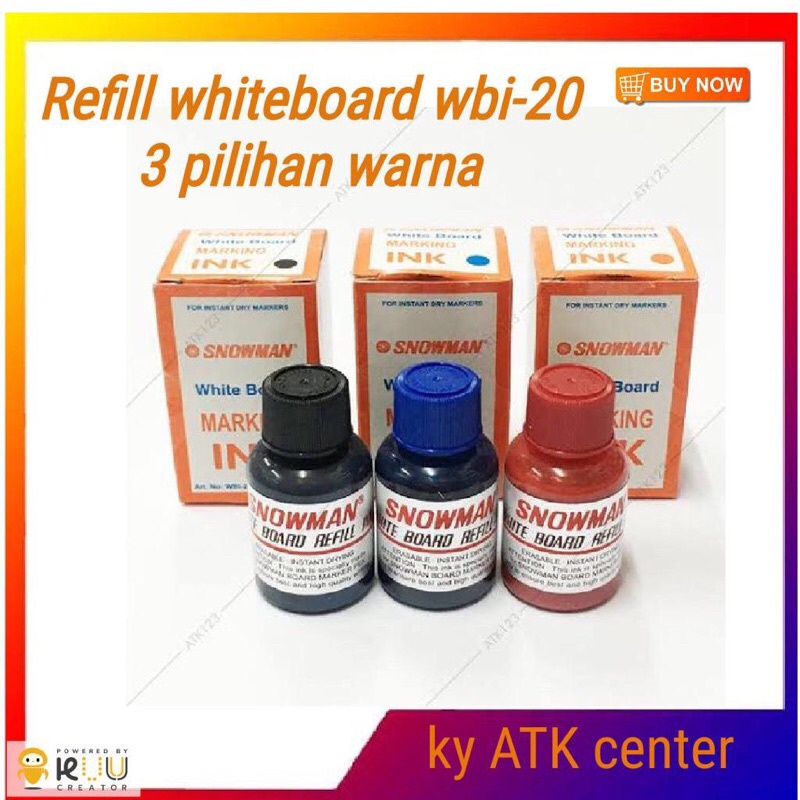 

Tinta Spidol White Board Snowman WBI 20 / Refill Marking Ink WBI-20-Hitam