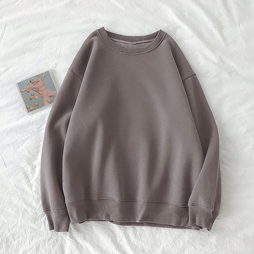 BEFAST - ZEC OOTD Sweater OLIVE / FLSW XXL Basic Sweater Fleece Oversize / Pakaian Wanita / Sweater Oversize / Fashion Wanita Santai / Sweater Polos / Keluaran Terbaru / OOTD Wania ALa Korean Style