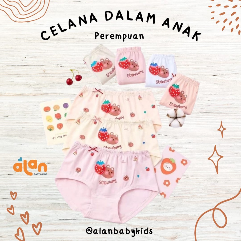 Tongbaomanfen Celana Dalam Anak Motif (TBMF-CDM/4) Mix isi 6 Pcs