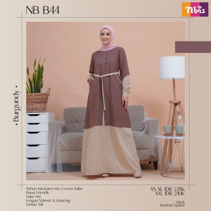 GAMIS NIBRAS NB B44 / GAMIS DEWASA / BUSUI / DRESS / MAXY / FASHION MUSLIM