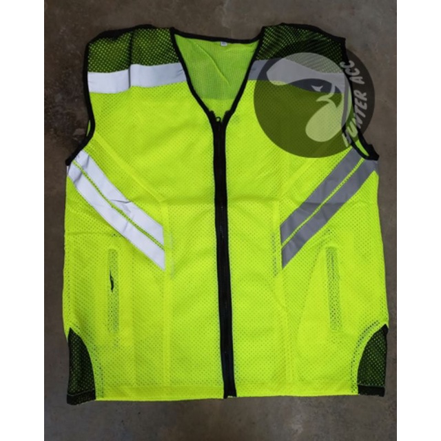 Rompi Jaring Hijau Oren - Rompi Parkir, Safety