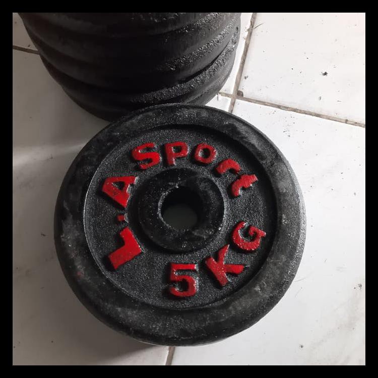 Promo Plat Beban Dumble 5Kg Diameter 3Cm