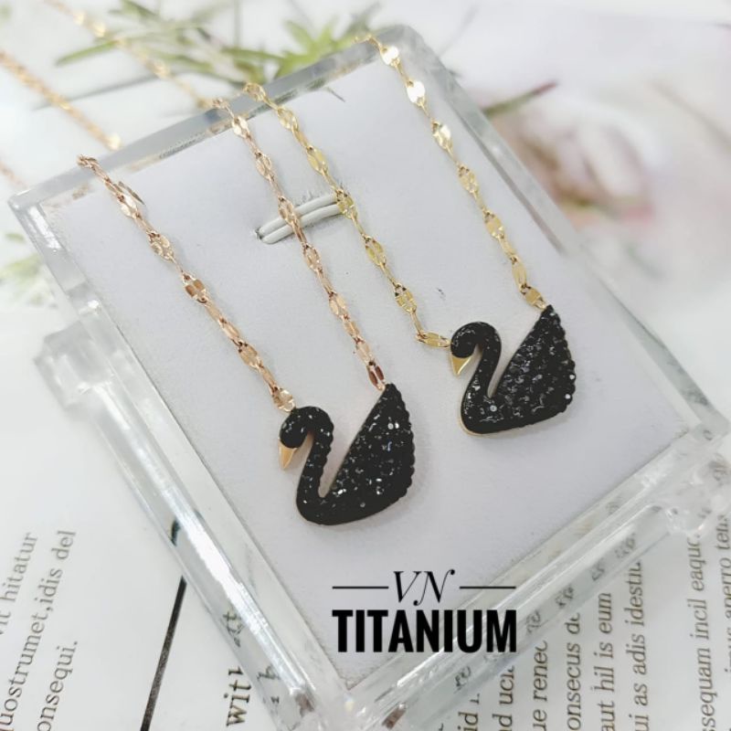 Titanium perhiasan kalung wanita a44