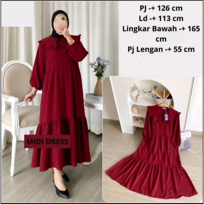 MARRITA MIDI DRES TERBARU GAMIS REMAJA BAJU TERLARIS PAKAIAN WANITA MUSLIMAH PAKAIAN WANITA KEKINIAN