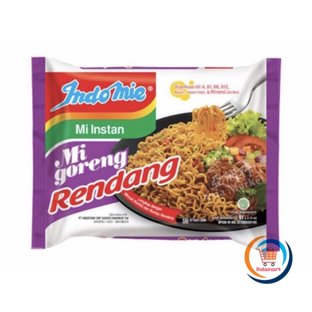 Indomie goreng rendang 91 gr (Isi 10 pcs)