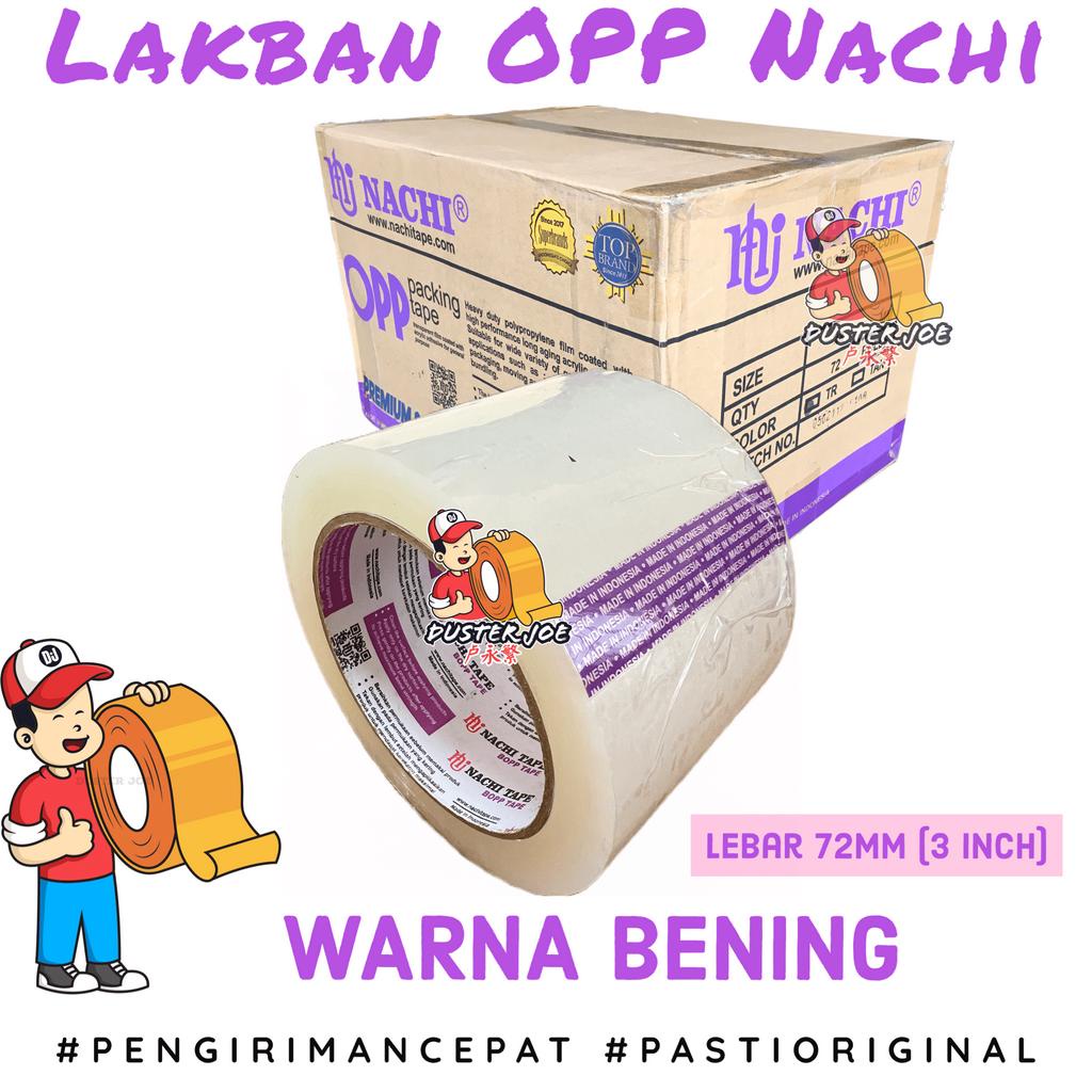 

Lakban Nachi 3 inch 72mm 100 Yard BENING Per 1 ROL