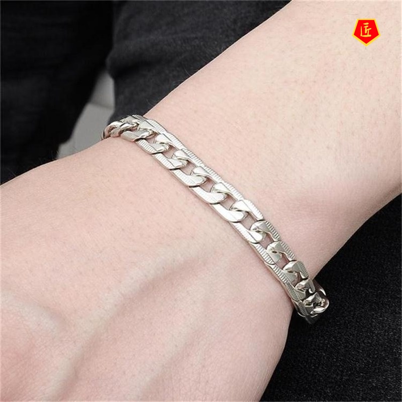 [Ready Stock]Exaggerated Personalized Thick Chain Men's Bracelet