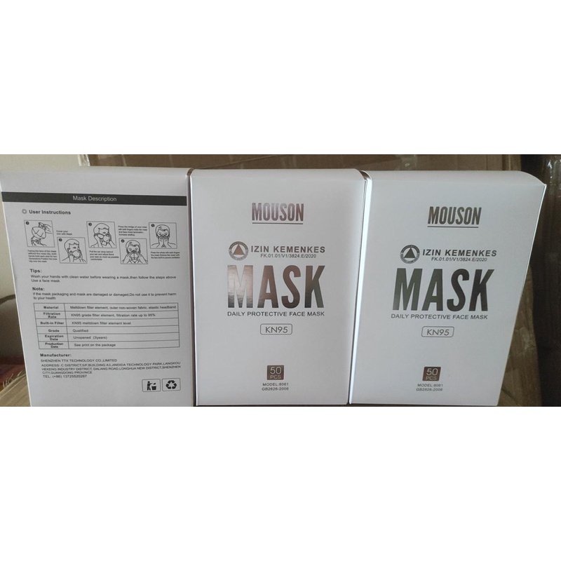 masker kn95 mouson readystock premium original